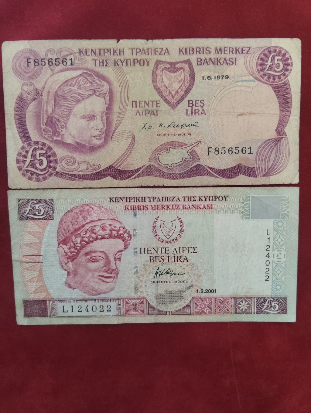 CENTRAL BANK OF CYPRUS 5 POUNDS (D612)