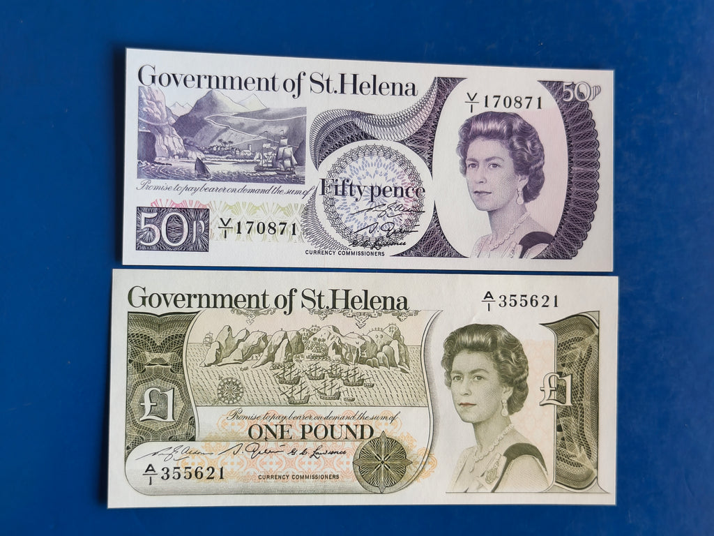 GOVERNMENT OF ST. HELENA 50 PENCE & 1 POUND SET