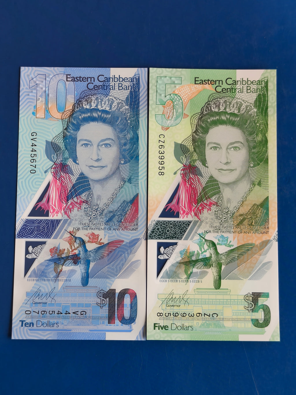 EASTERN CARIBBEAN CENTRAL BANK 5&10 DOLLARS SET
