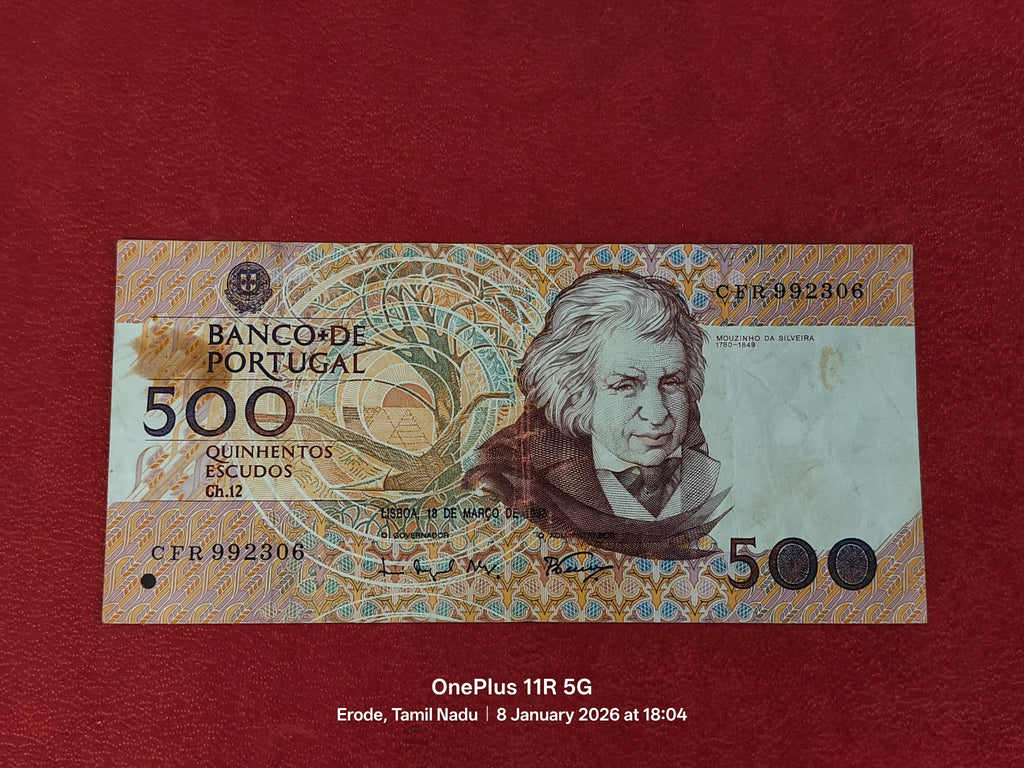 BANK OF PORTUGAL 500 ESCUDOS ( D16 )