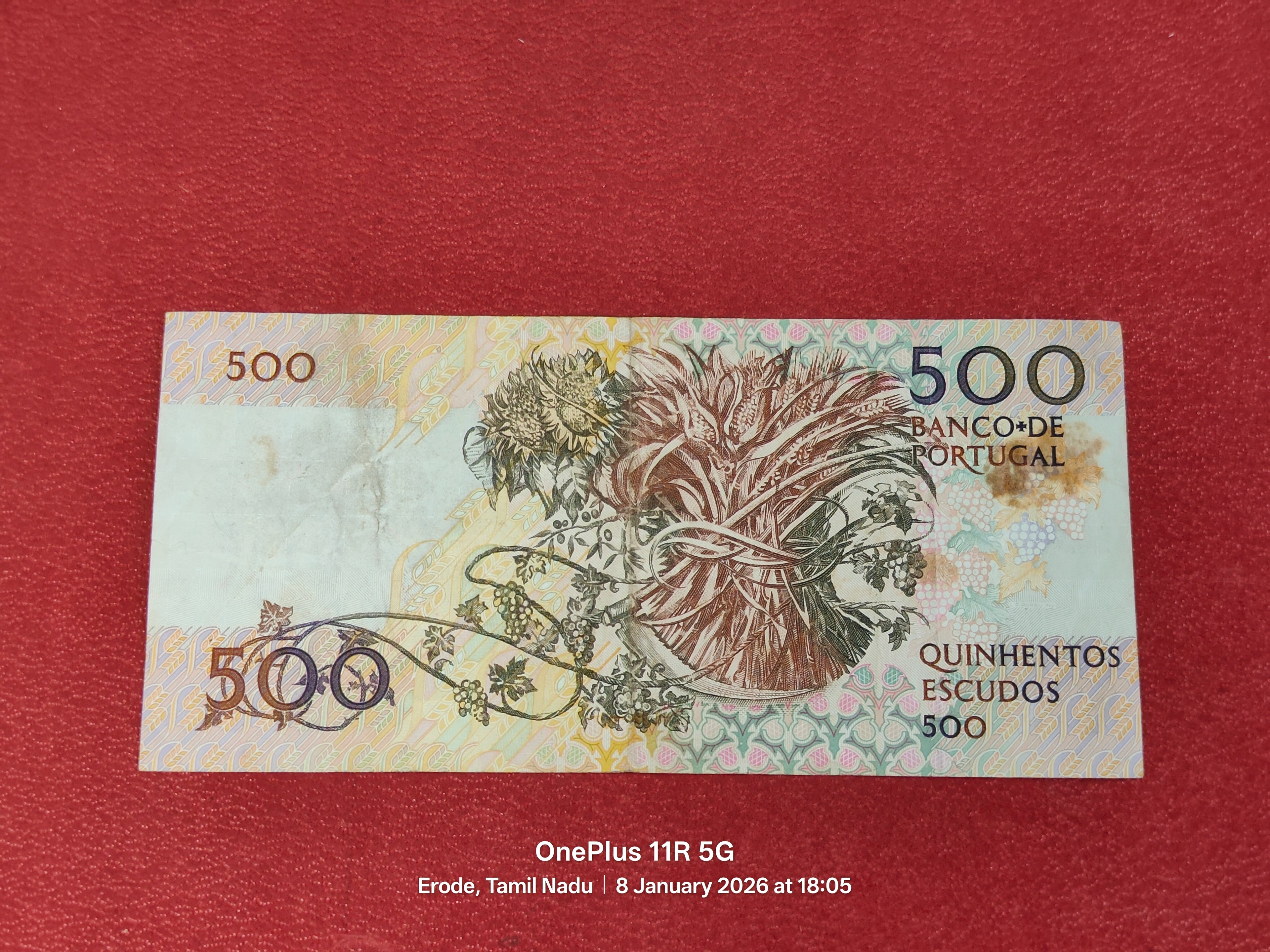 BANK OF PORTUGAL 500 ESCUDOS ( D16 )
