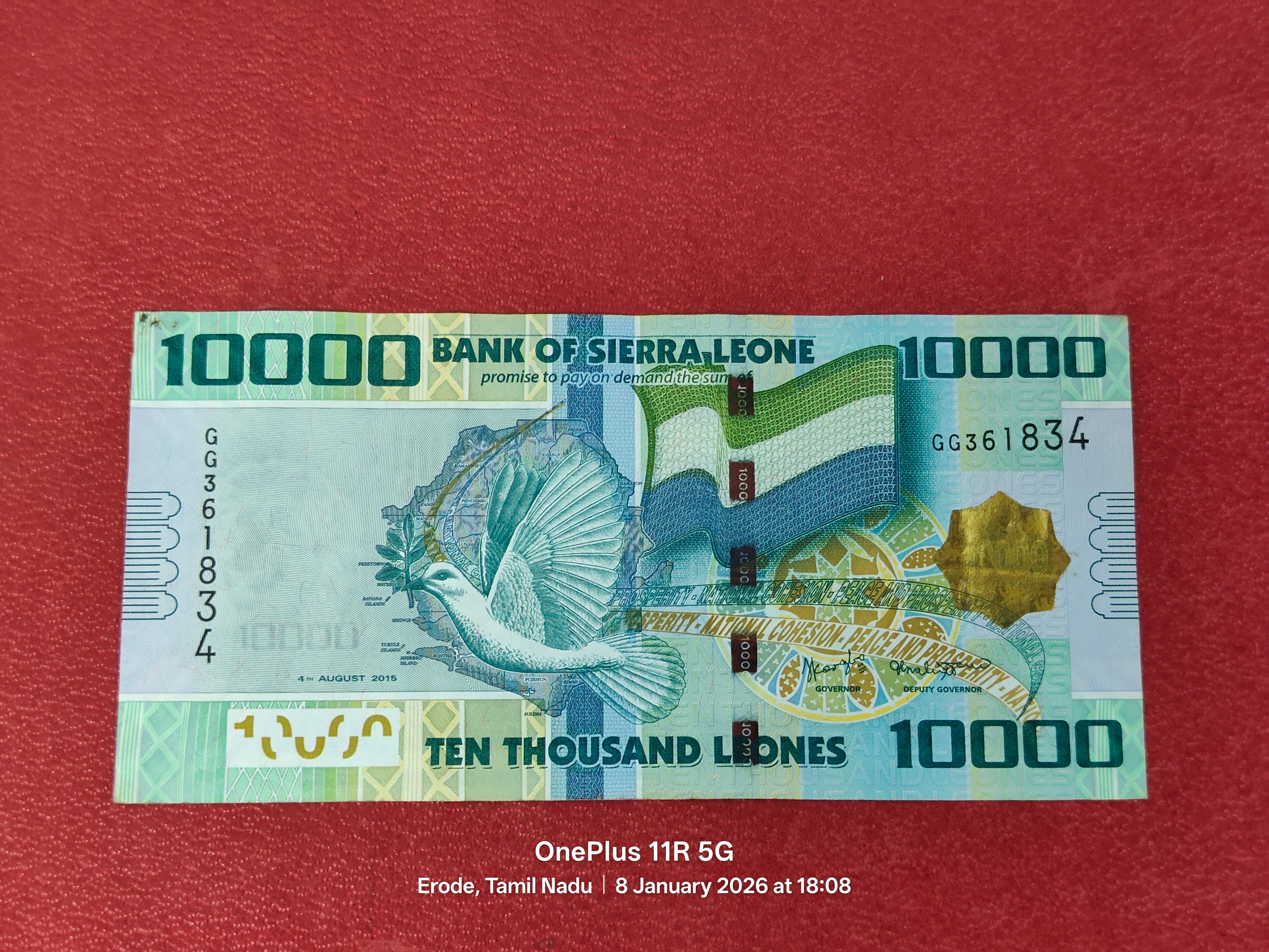 BANK OF SIERRA LEONE 10000 LEONES ( D17)