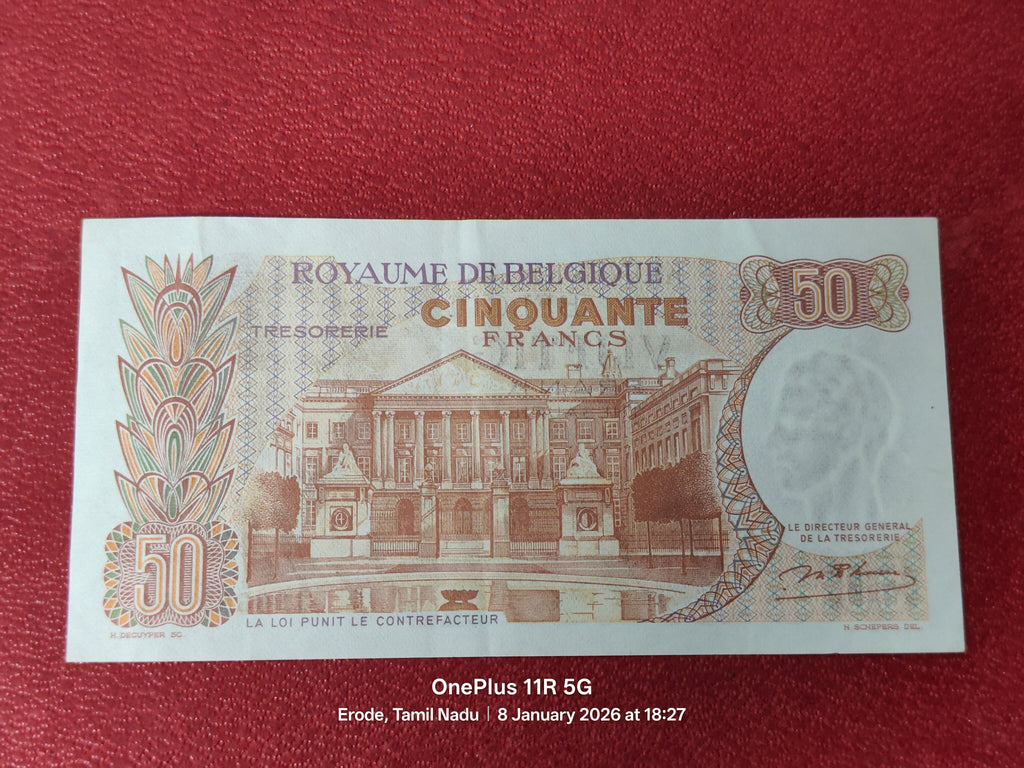 KINGDOM OF BELGIUM 50 FRANCS ( D26 )