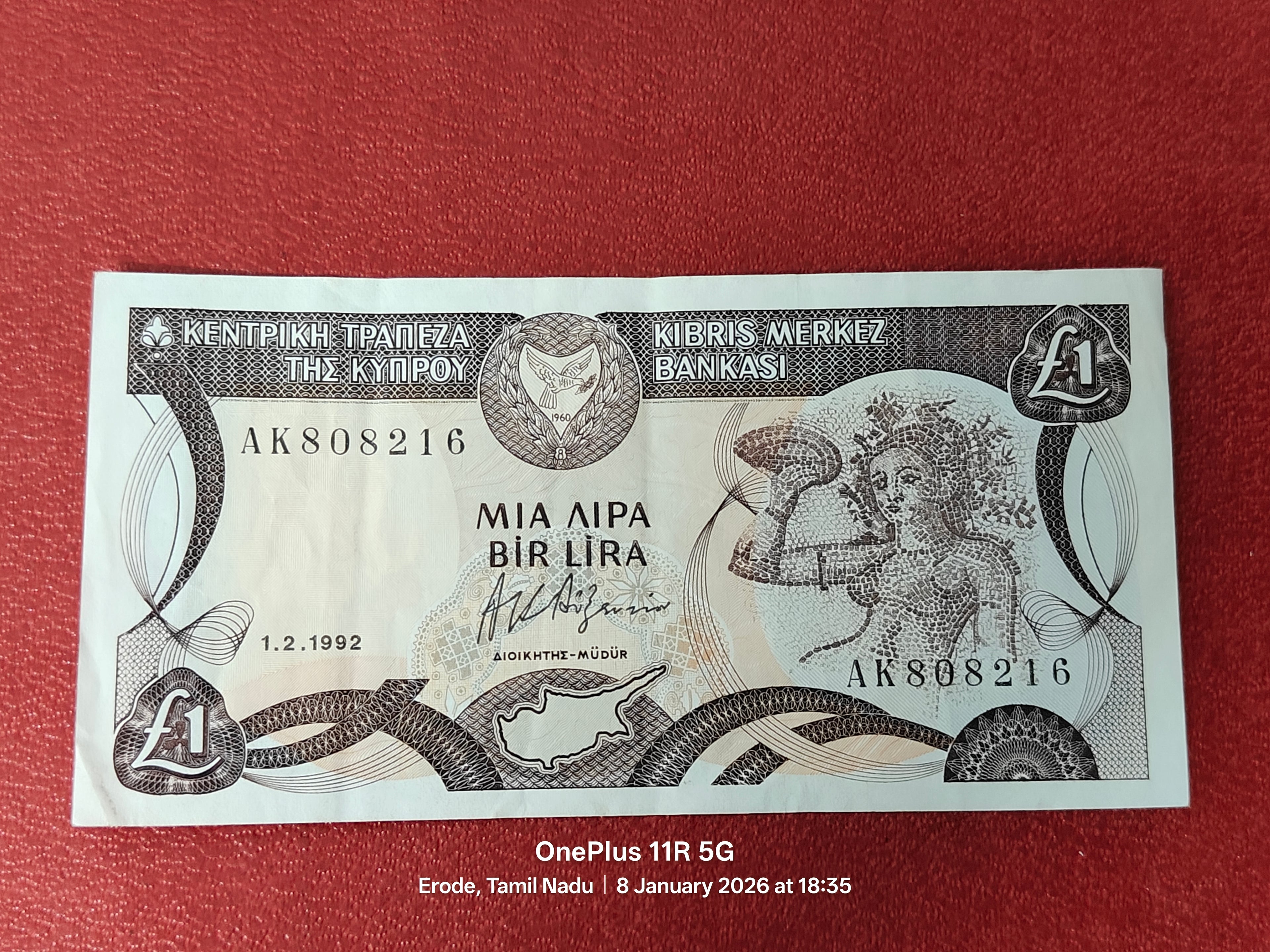 CENTRAL BANK OF CYPRUS 1 POUND ( D76 )