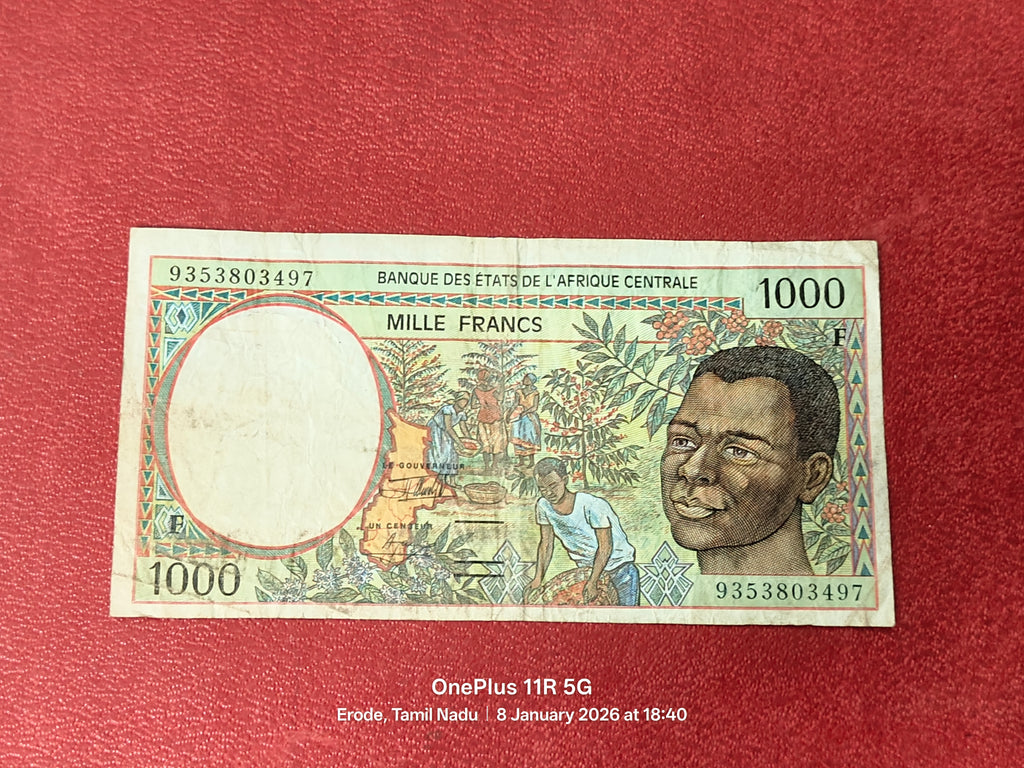 BANK OF CENTRAL AFRICAN STATES 1000 FRANCS ( D24 )