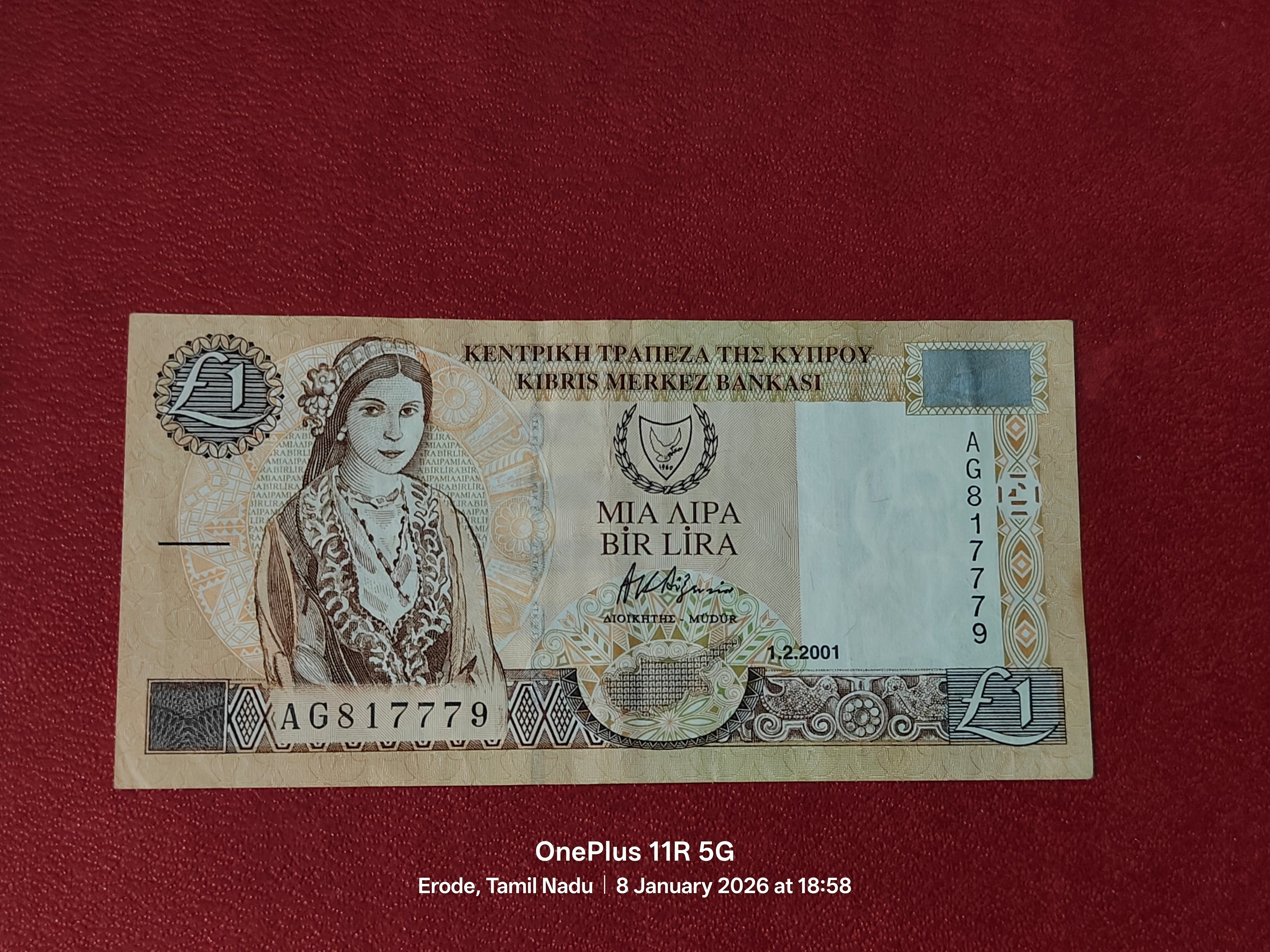 CENTRAL BANK OF CYPRUS 1 POUND ( D73 )
