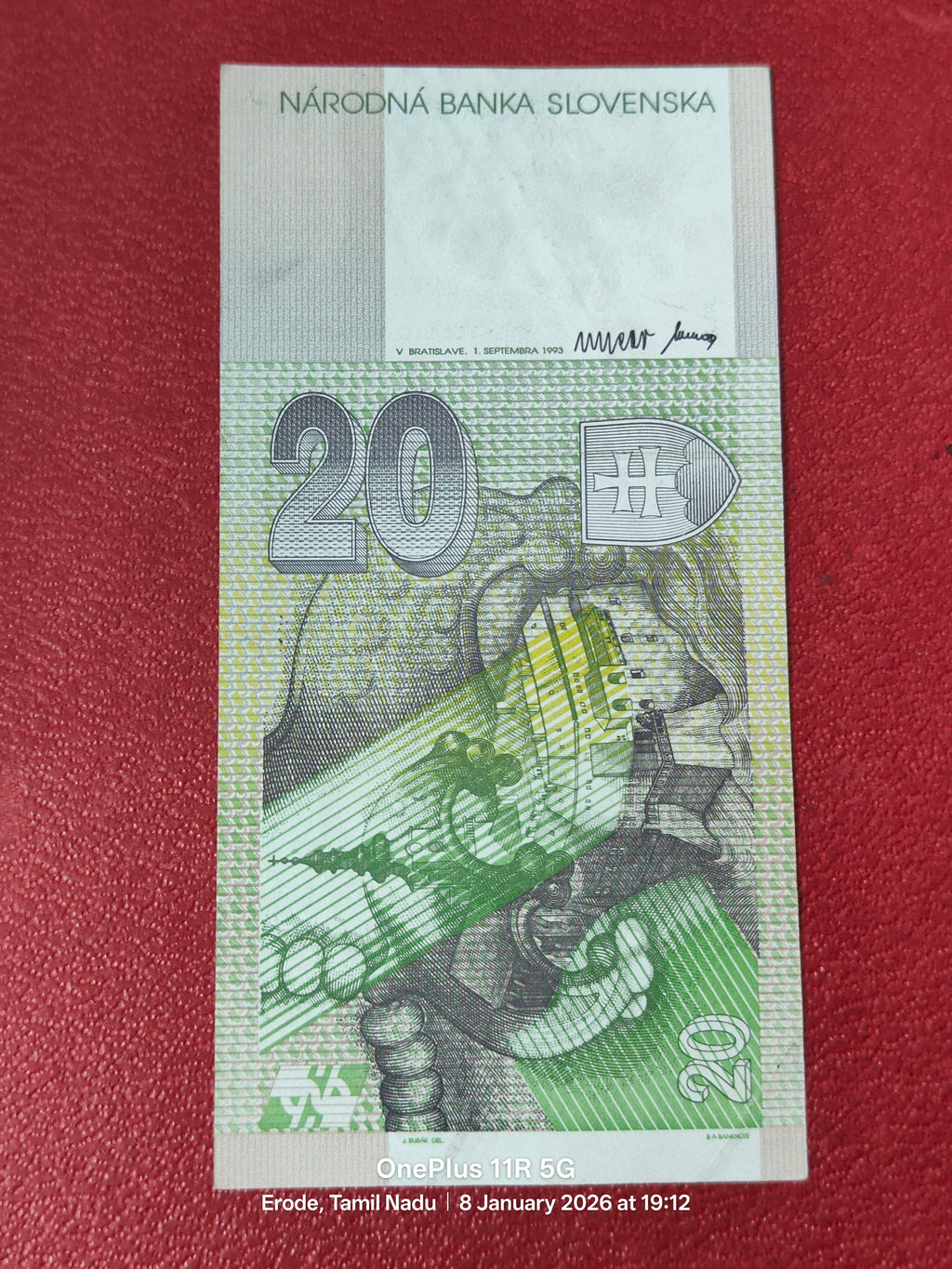 NATIONAL BANK OF SLOVAKIA 20 KORUN ( (D92 )