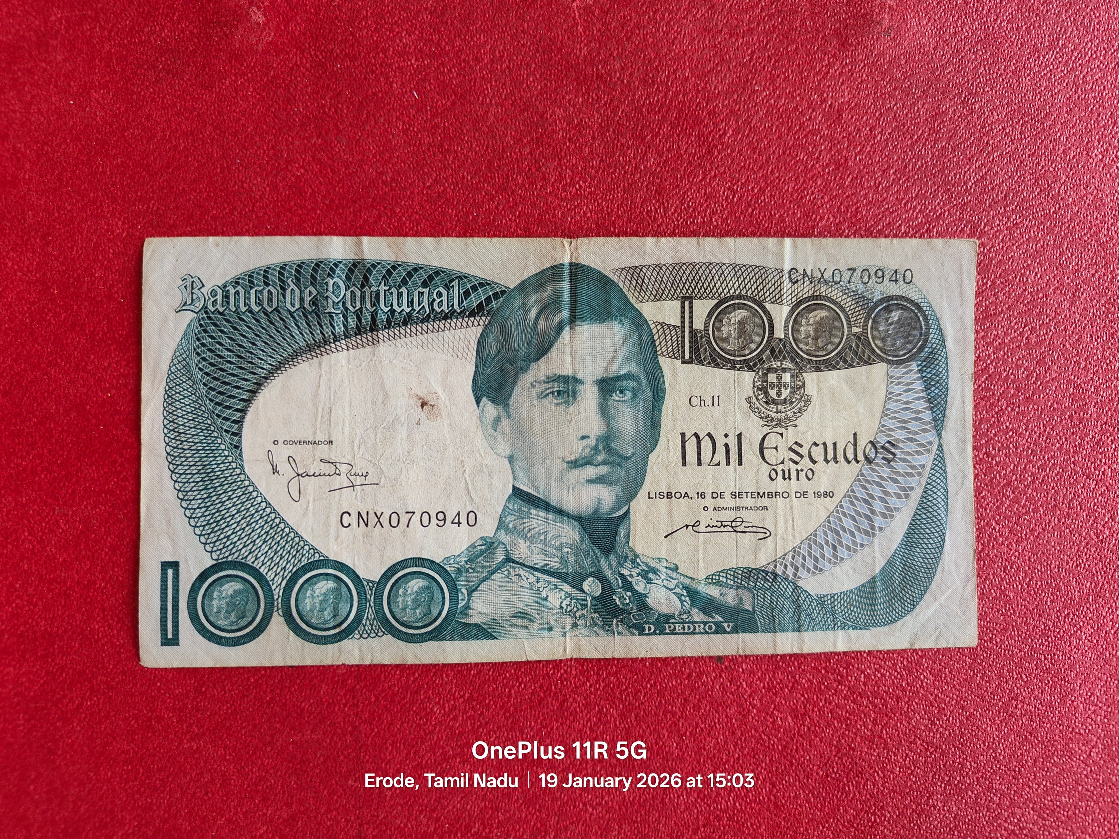 BANK OF PORTUGAL 1000 ESCUDOS ( C741 )