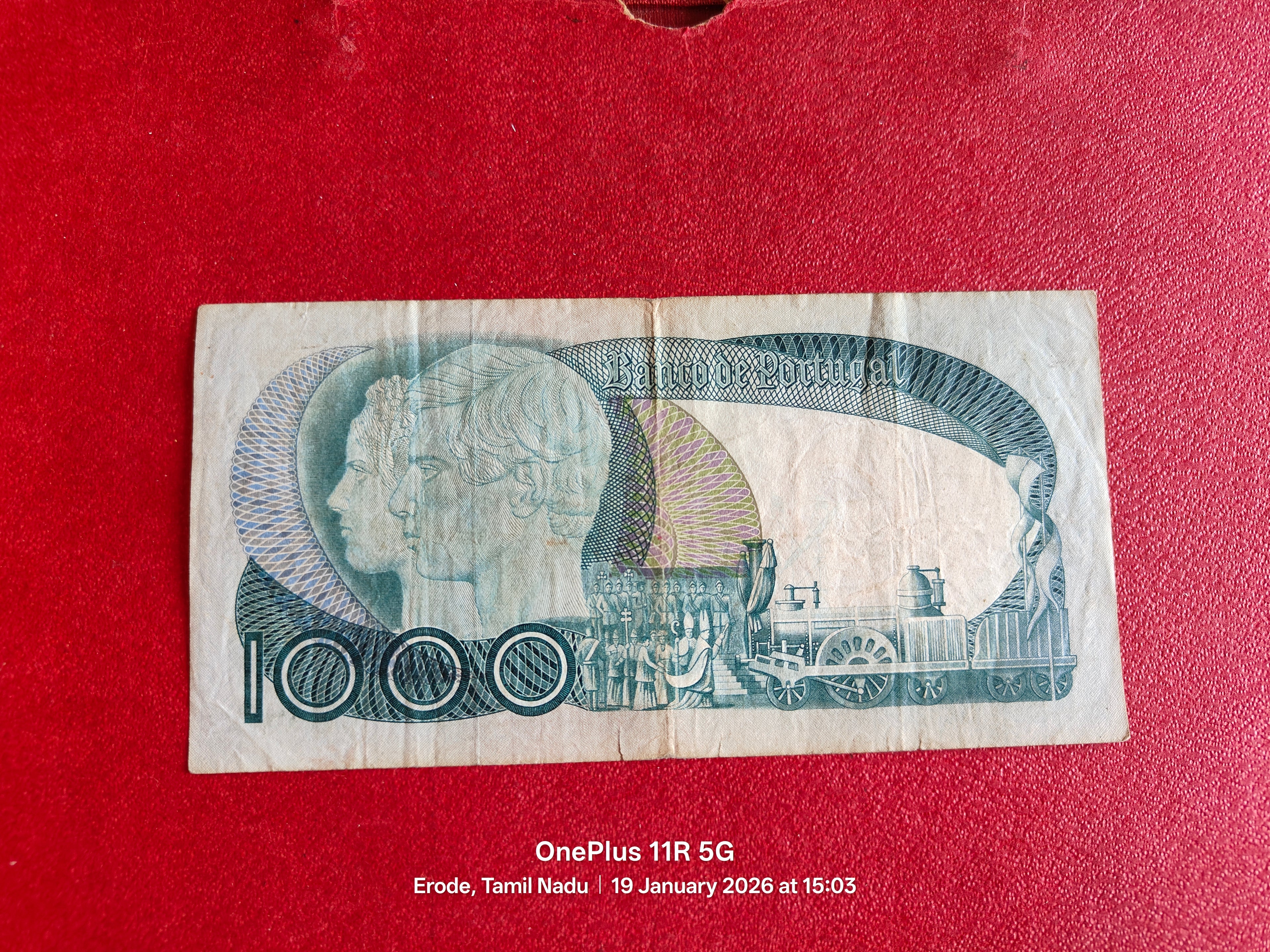 BANK OF PORTUGAL 1000 ESCUDOS ( C741 )