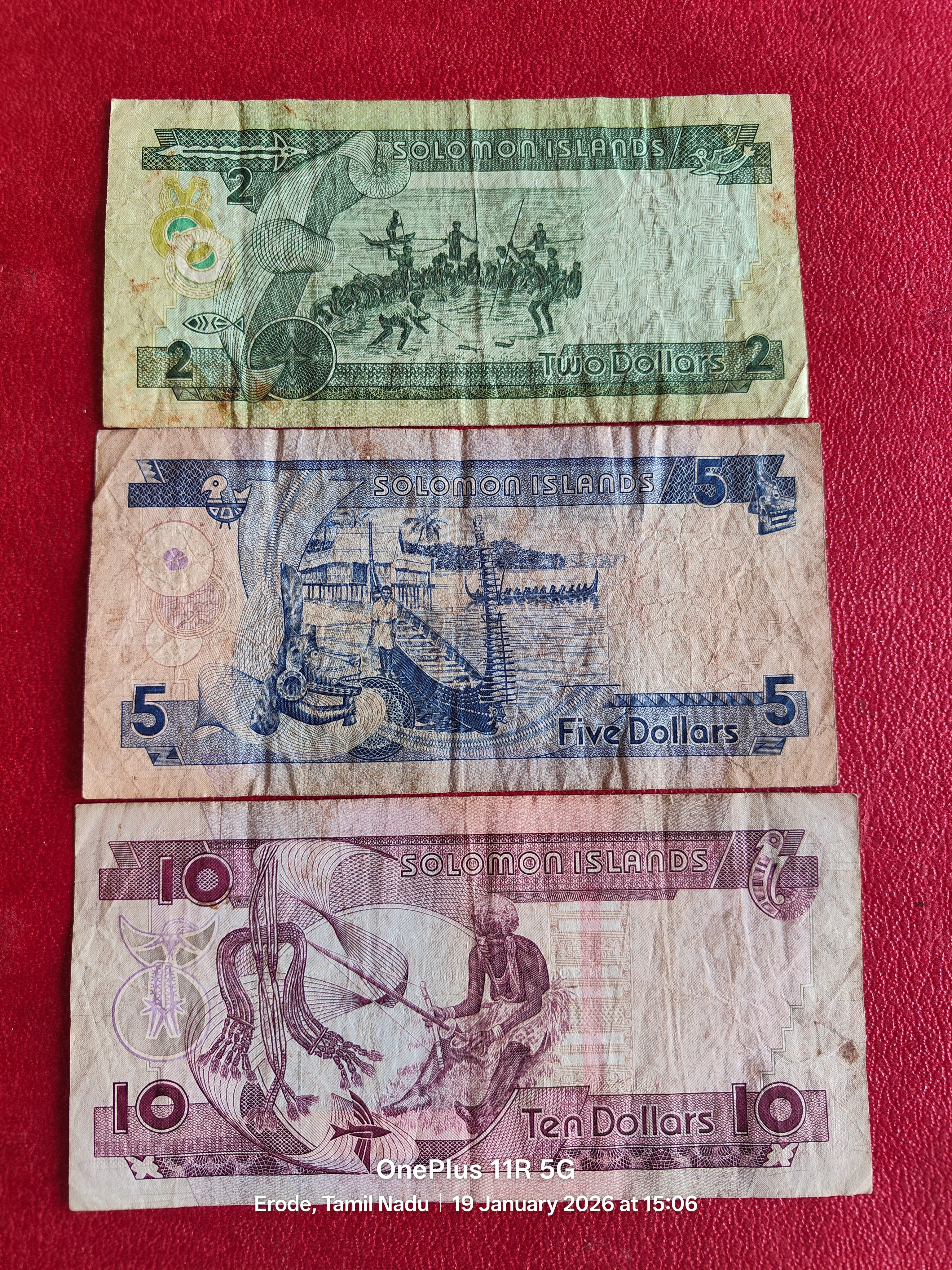 SOLOMON ISLANDS 2,5 & 10 DOLLAR SET ( D88 )