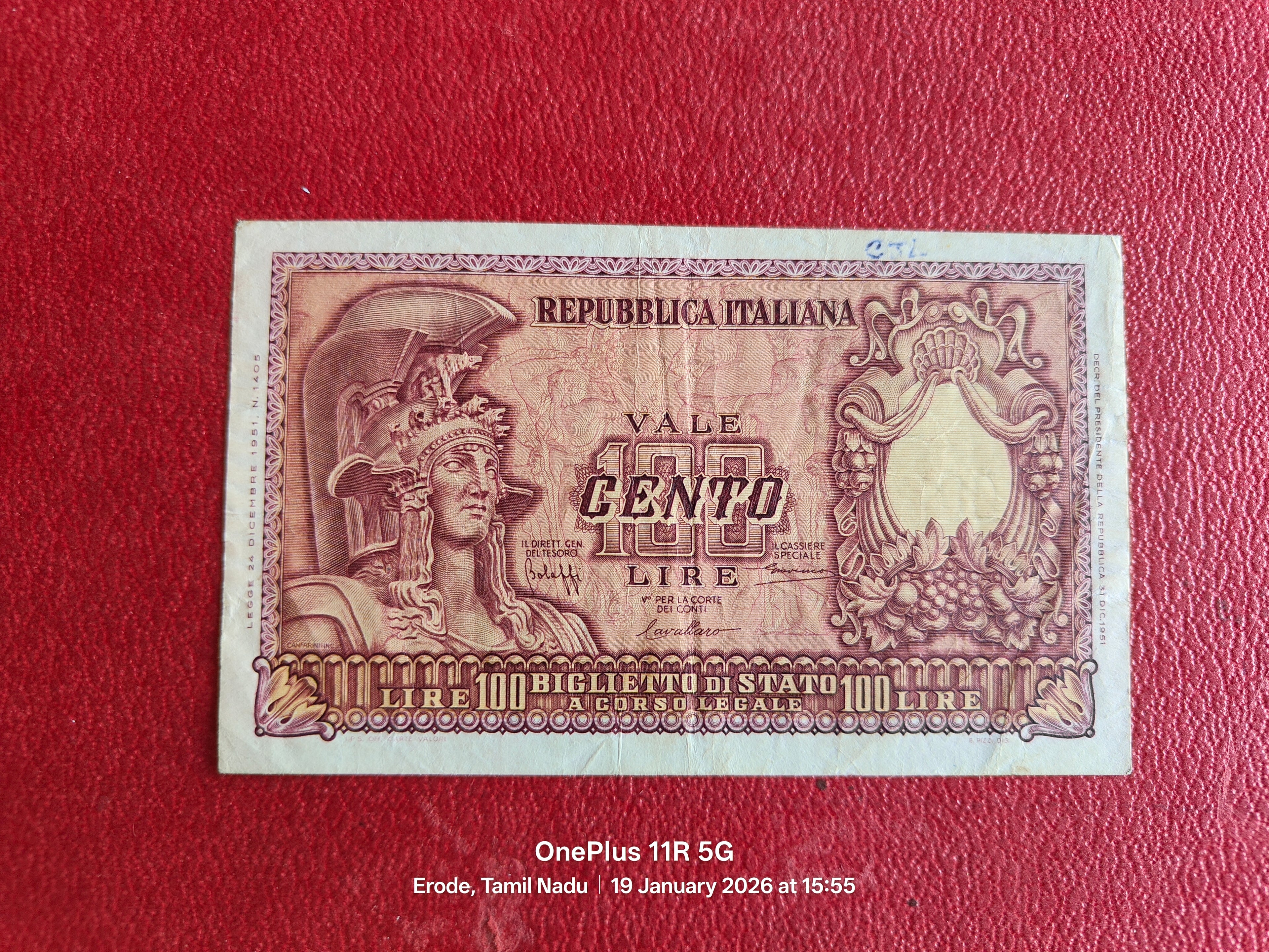 REPUBLIC OF ITALY 100 LIRE ( D635 )