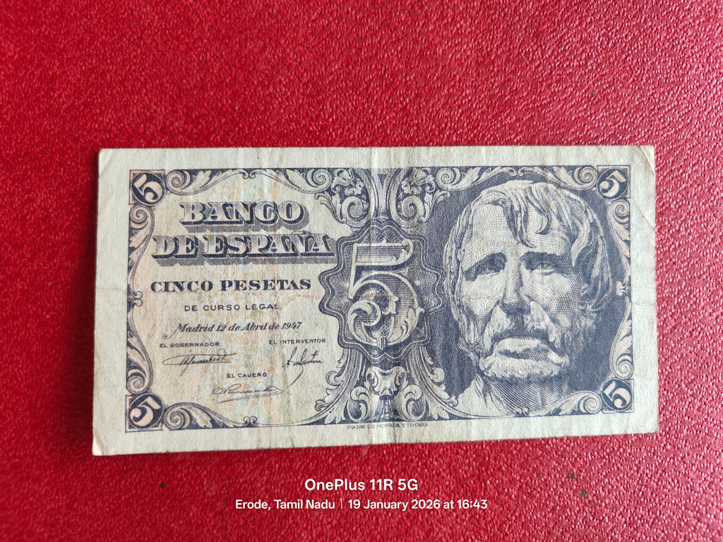 BANK OF SPAIN 5 PESTA ( D142 )