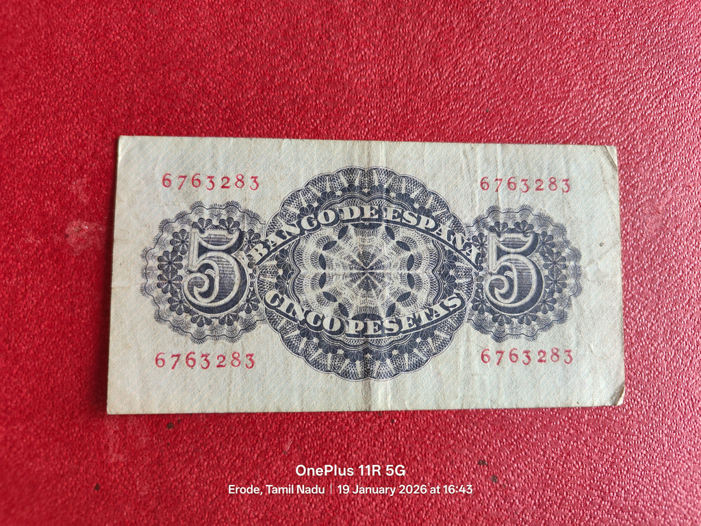 BANK OF SPAIN 5 PESTA ( D142 )