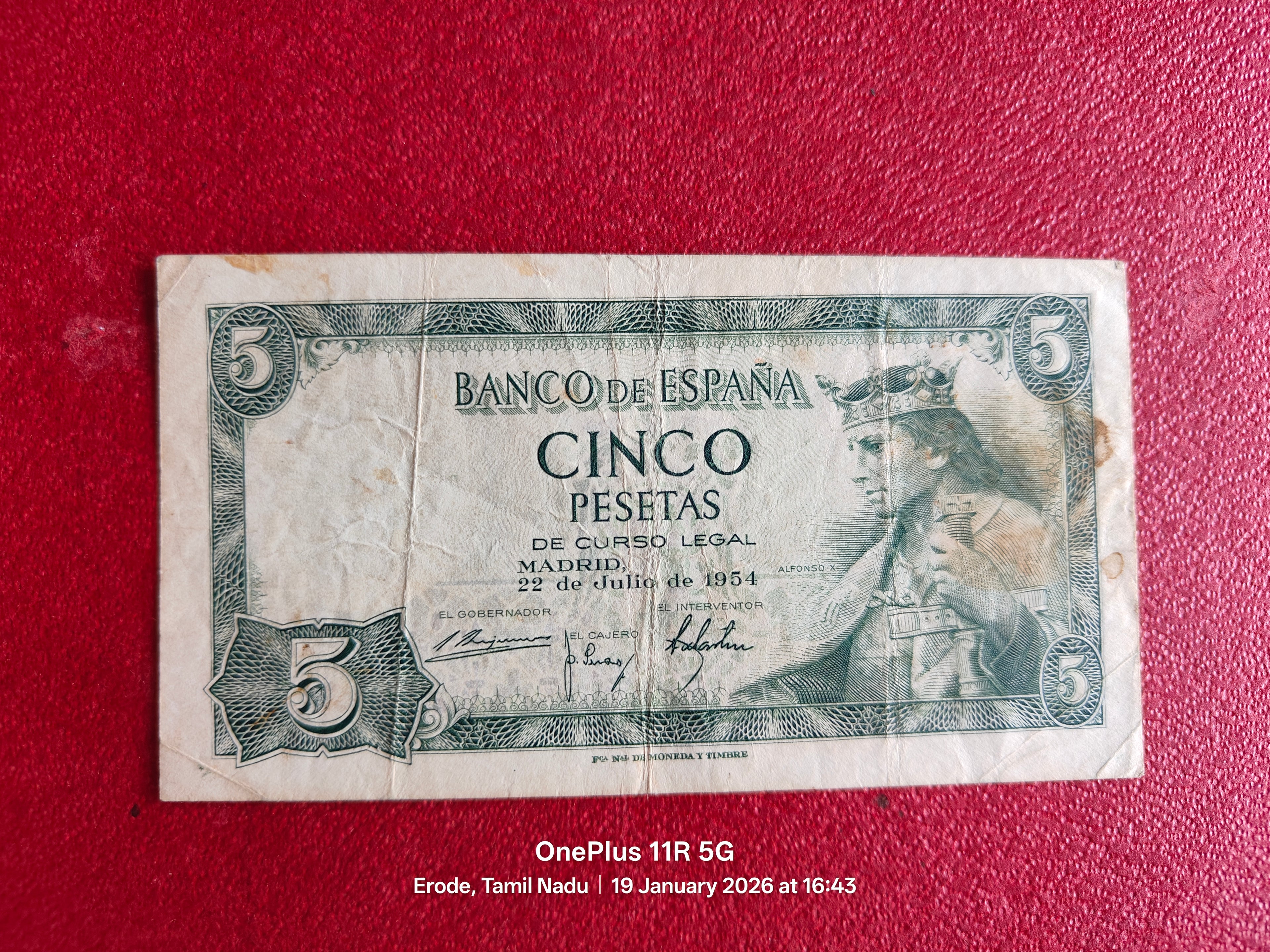 BANK OF SPAIN 5 PESTA ( D142 )