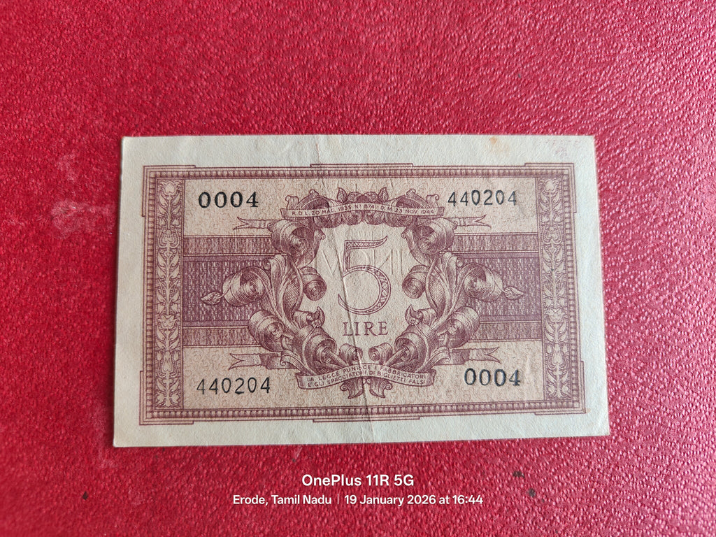ITALY 5 LIRE ( D138 )