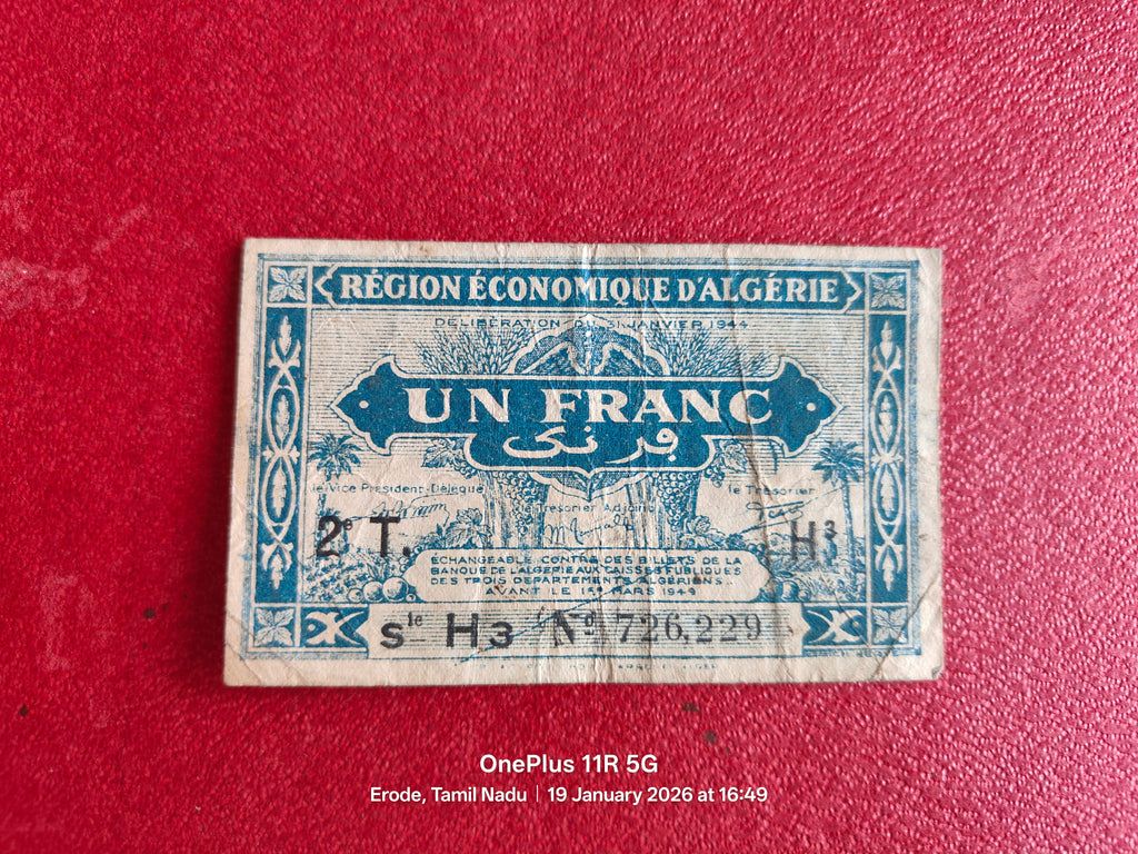 ALGERIA 1 FRANC ( D133 )