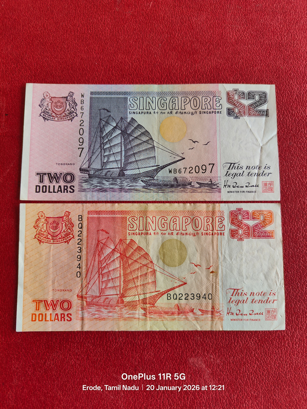 SINGAPORE 2 DOLLAR 2 DIFFERENT ( D189 )