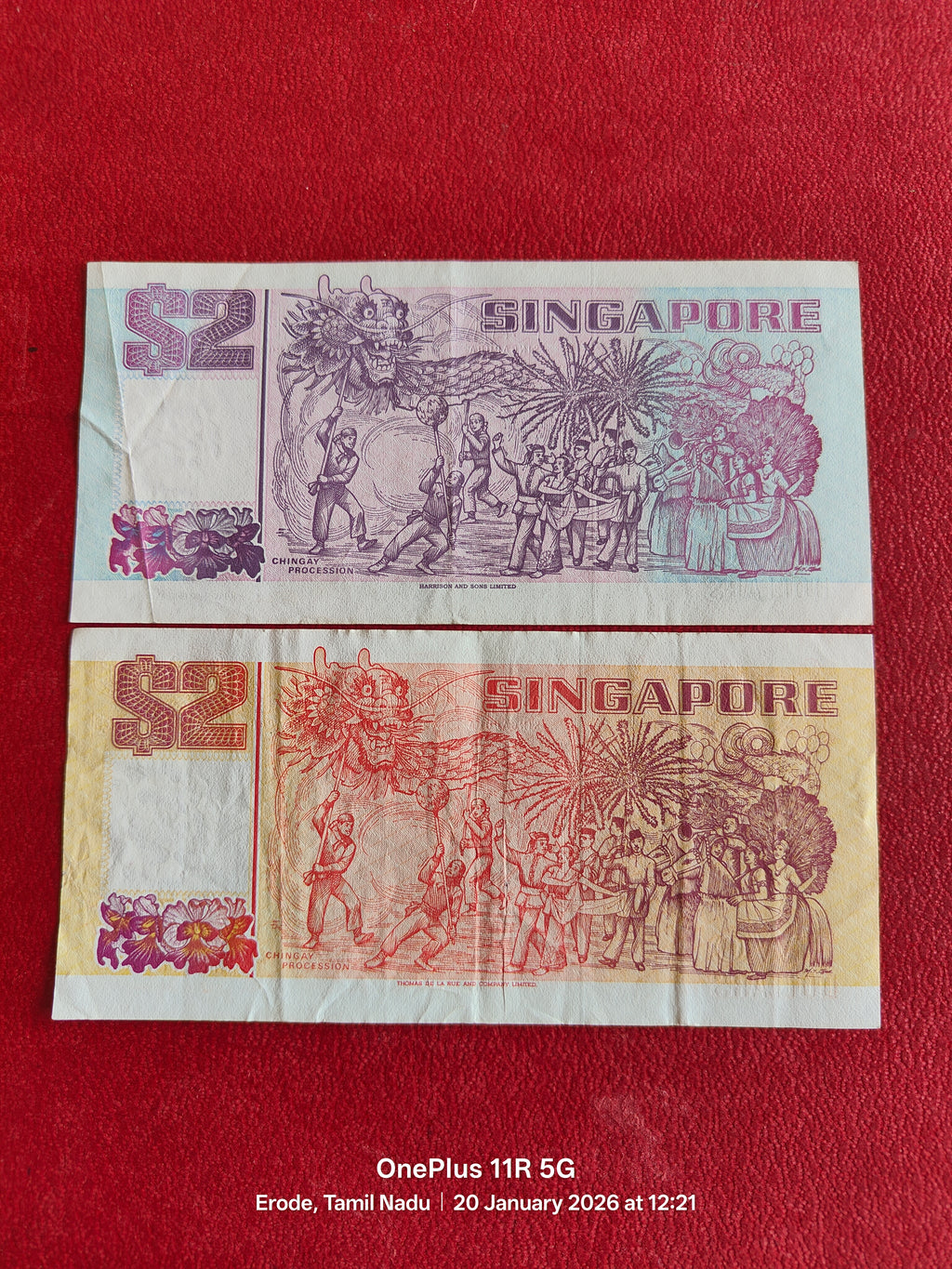 SINGAPORE 2 DOLLAR 2 DIFFERENT ( D189 )