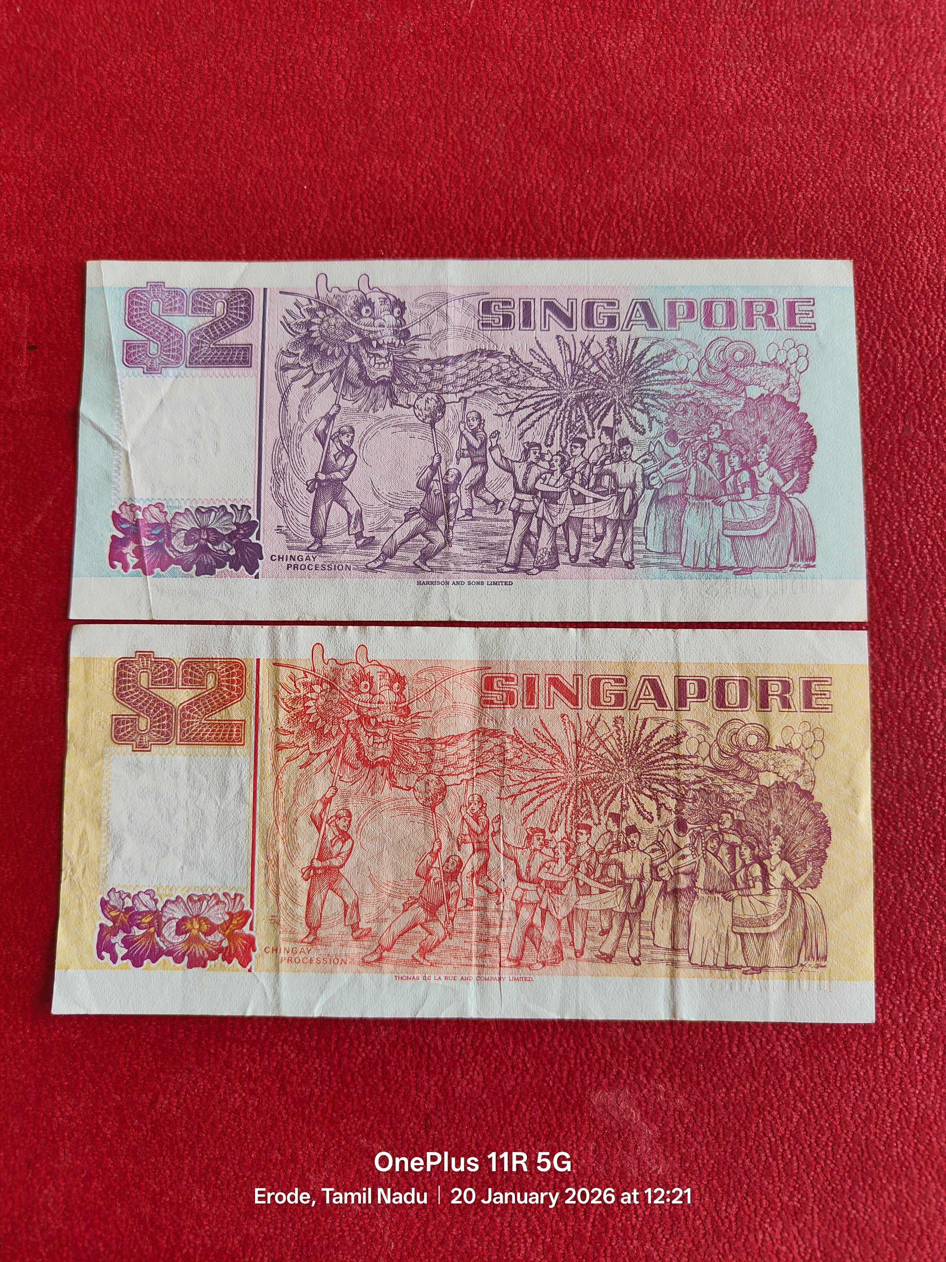 SINGAPORE 2 DOLLAR 2 DIFFERENT ( D189 )