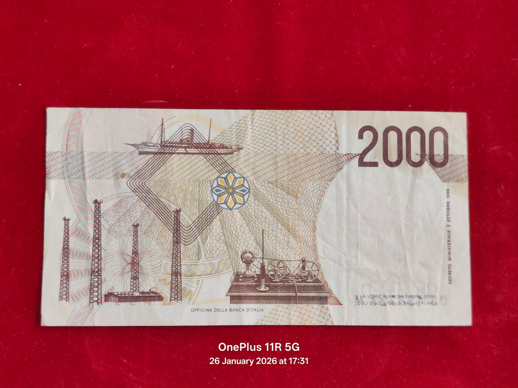BANK OF ITALY 2000 LIRE ( D382 )