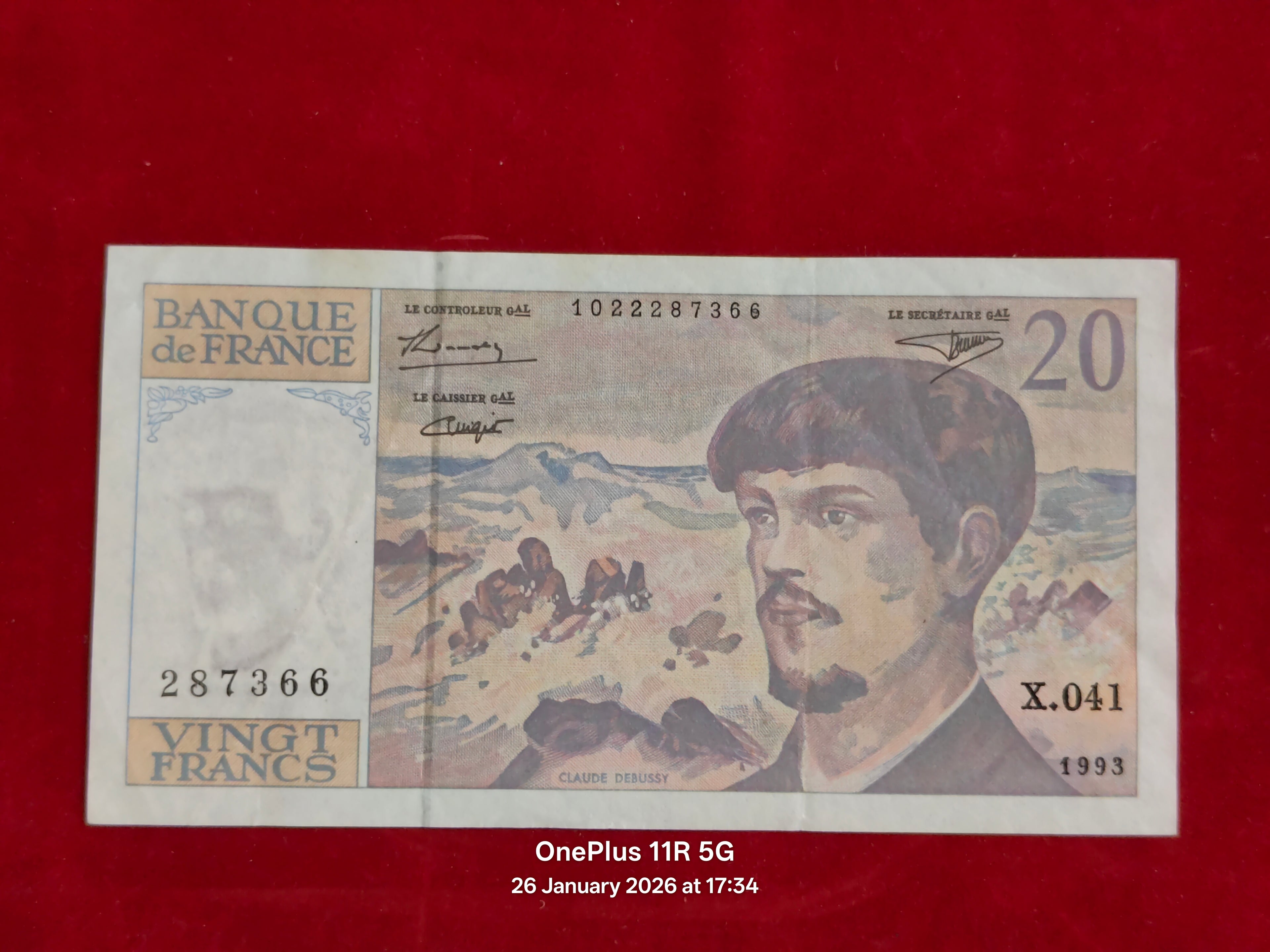 BANK OF FRANCE 20 FRANCS ( D271 )