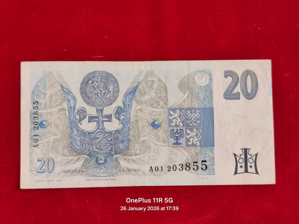 CZECH NATIONAL BANK 20 KORUN ( D299 )