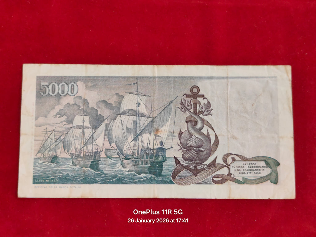 BANK OF ITALY 5000 LIRE ( D341 )