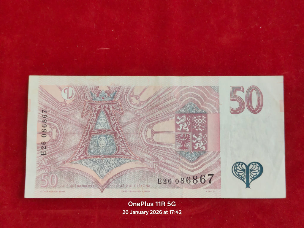 CZECH NATIONAL BANK 50 KORUN ( D343 )