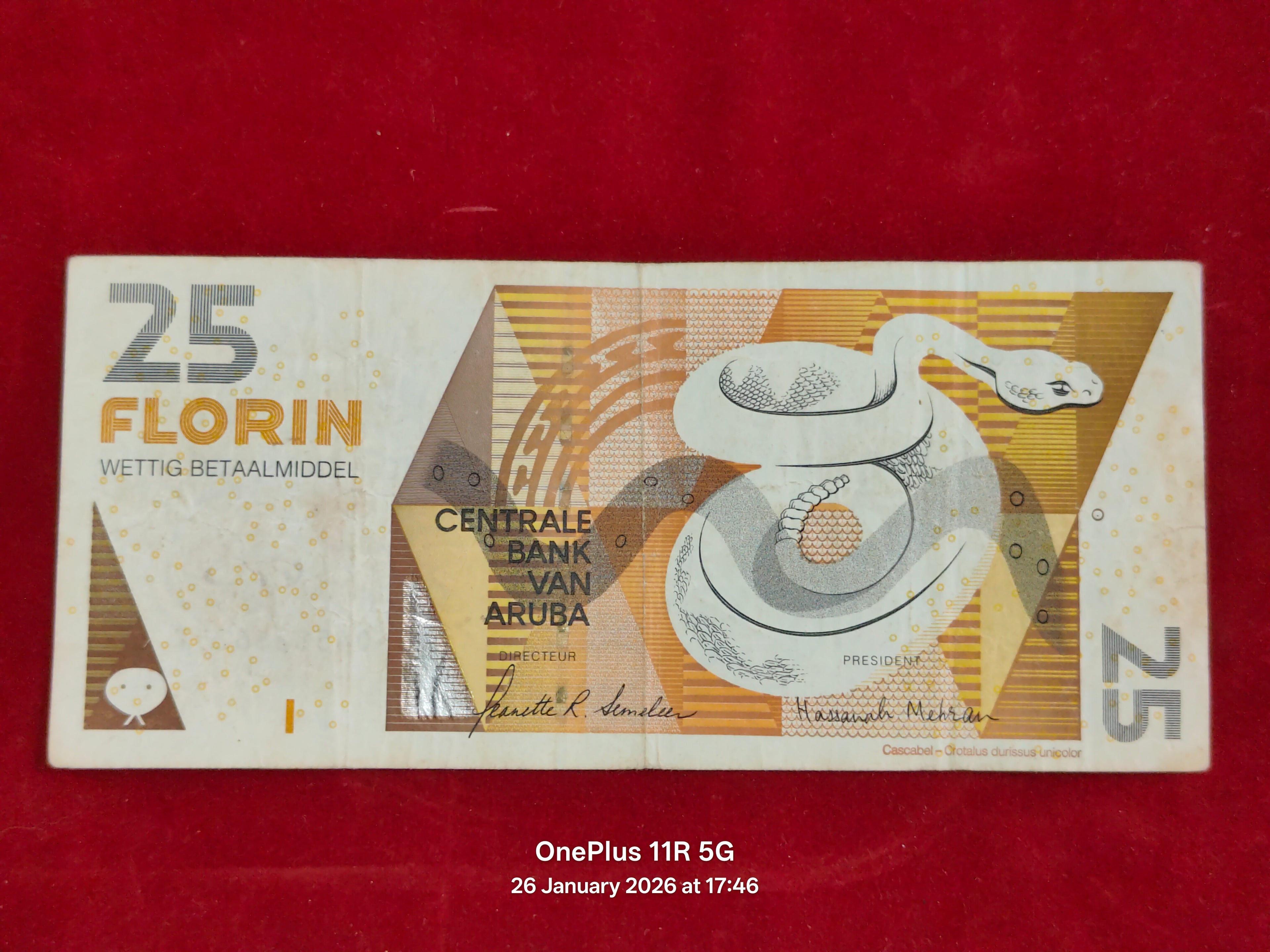 CENTRAL BANK OF ARUBA 25 FLORIN ( C935 )