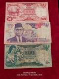 BANK INDONESIA 100,10000,500 RUPIAH (D 42)