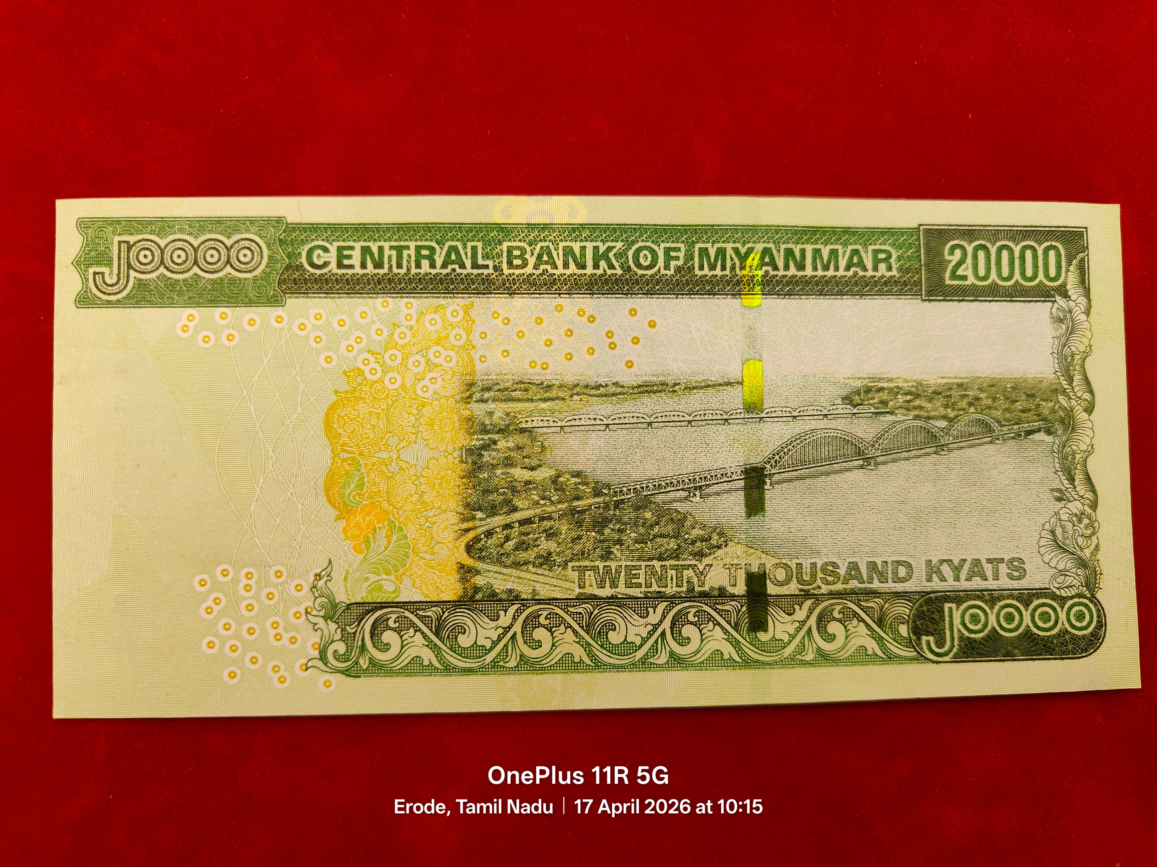 CENTRAL BANK OF MYANMAR 20000 KYATS (C 169)