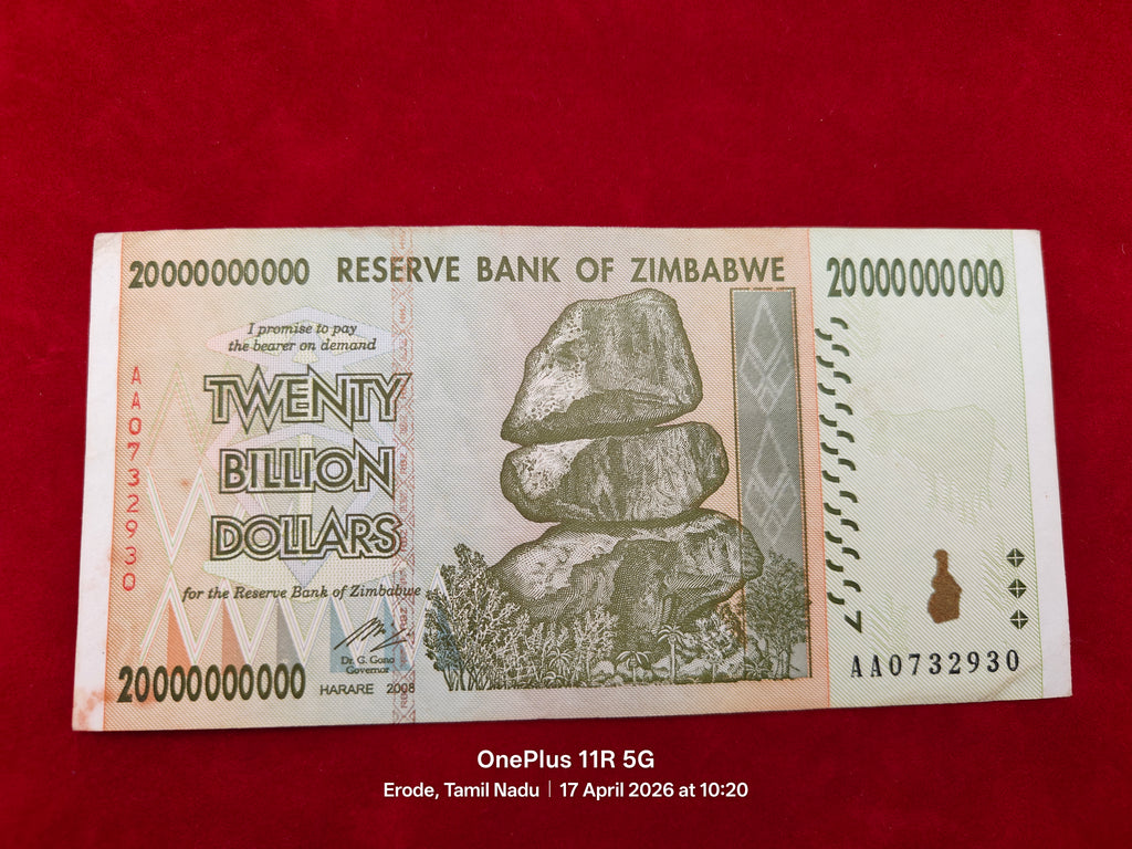 RESERVE BANK OF ZIMBABWE 20000000000 DOLLARS (Y 168)