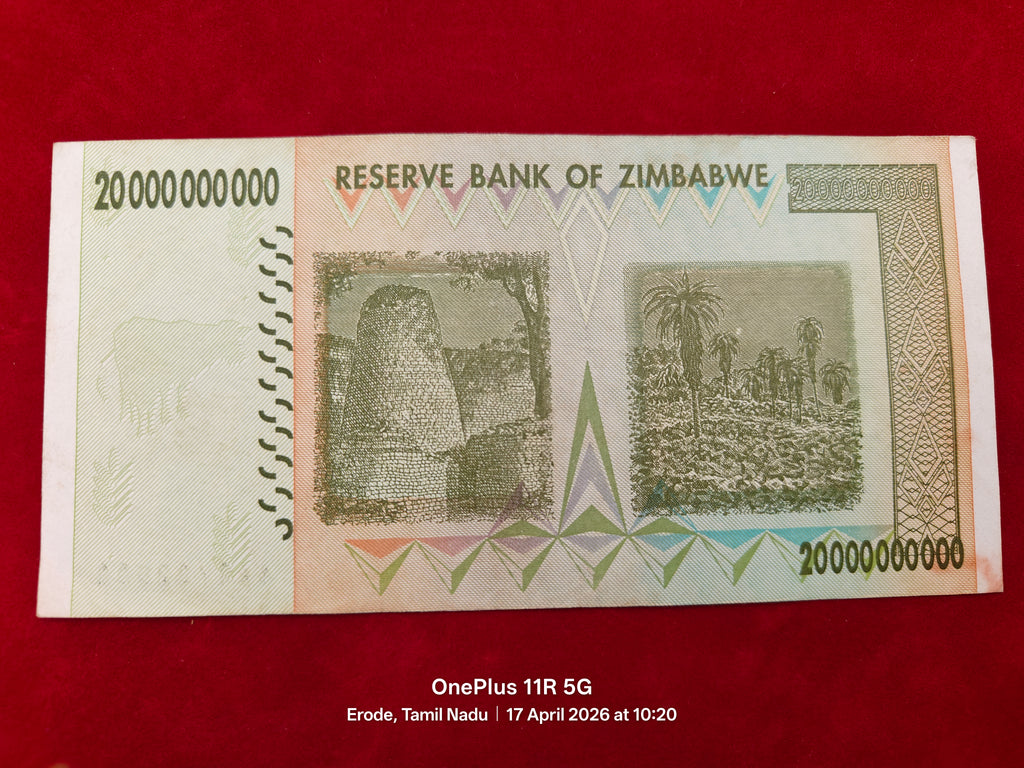 RESERVE BANK OF ZIMBABWE 20000000000 DOLLARS (Y 168)