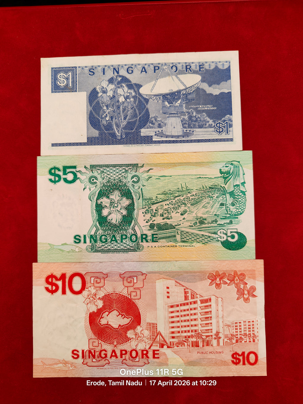 SINGAPORE 1,5,10 DOLLARS (C 894)