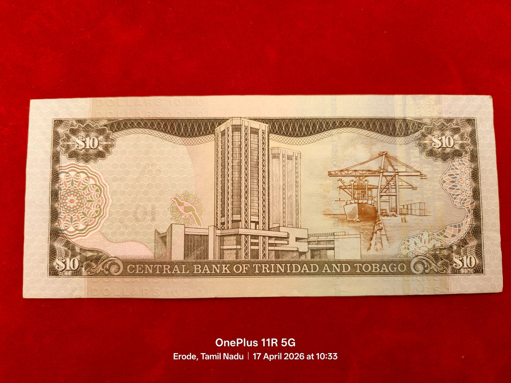 CENTRAL BANK OF TRINIDAD AND TO BAGO 10 DOLLARS (D 197)