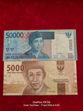 BANK INDONESIA 50000,5000 RUPIAH (D 623)