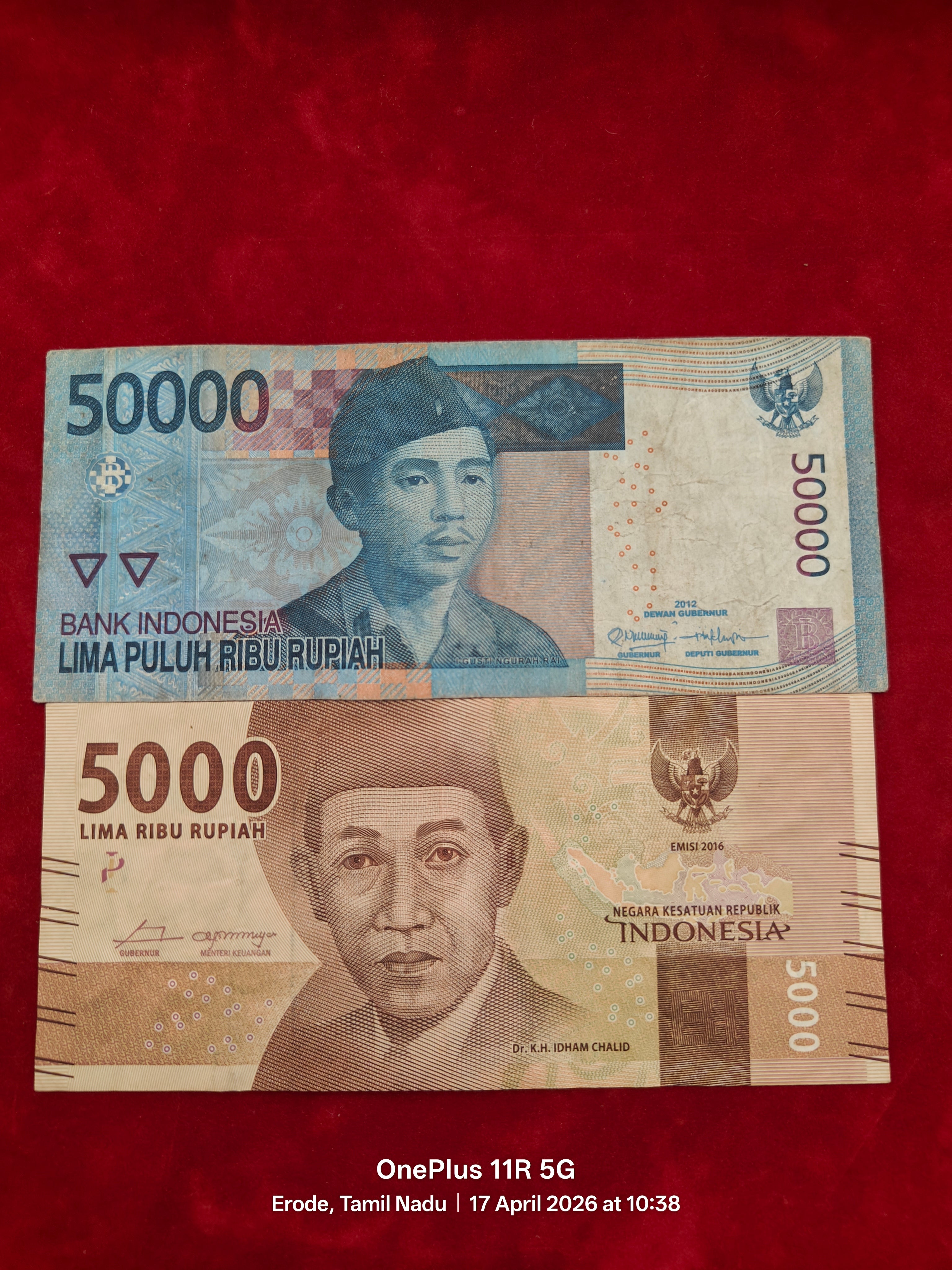 BANK INDONESIA 50000,5000 RUPIAH (D 623)