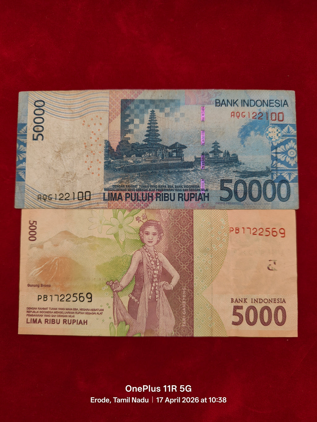 BANK INDONESIA 50000,5000 RUPIAH (D 623)