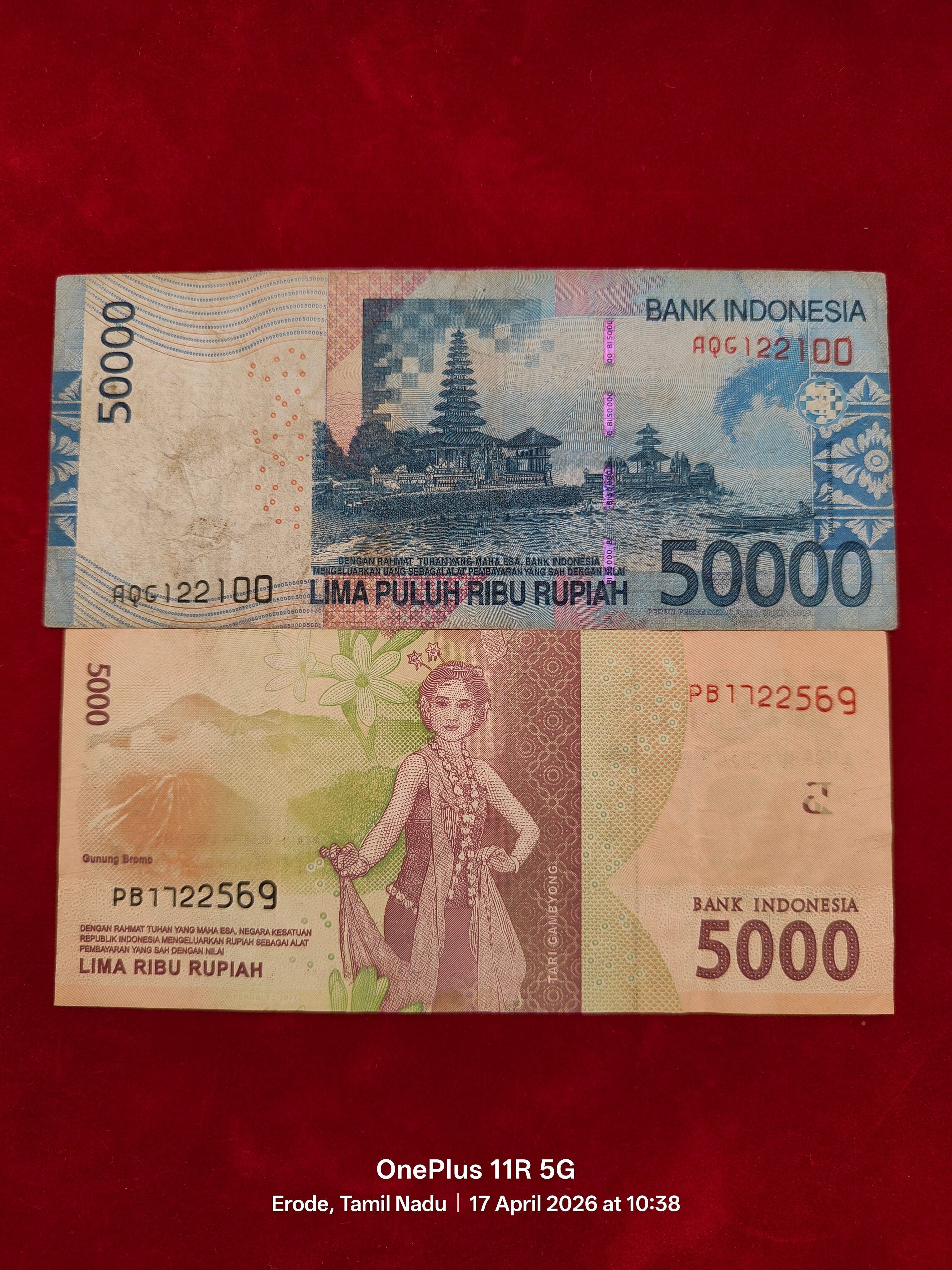BANK INDONESIA 50000,5000 RUPIAH (D 623)
