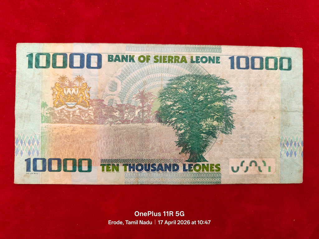 BANK OF SIERRA LEONE 10000 LEONES (D 445)