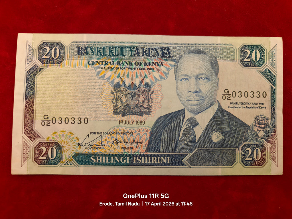 CENTRAL BANK OF KENYA 20 SHILLINGS (D 588)