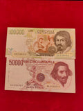 BANK OF ITALY 100000,5000 LIRE (290/653)