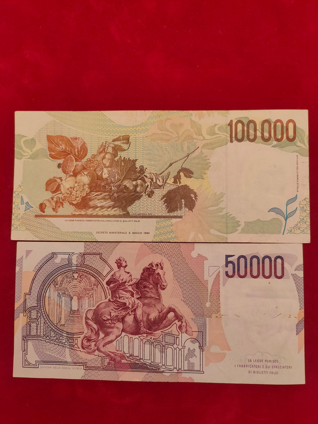 BANK OF ITALY 100000,5000 LIRE (290/653)