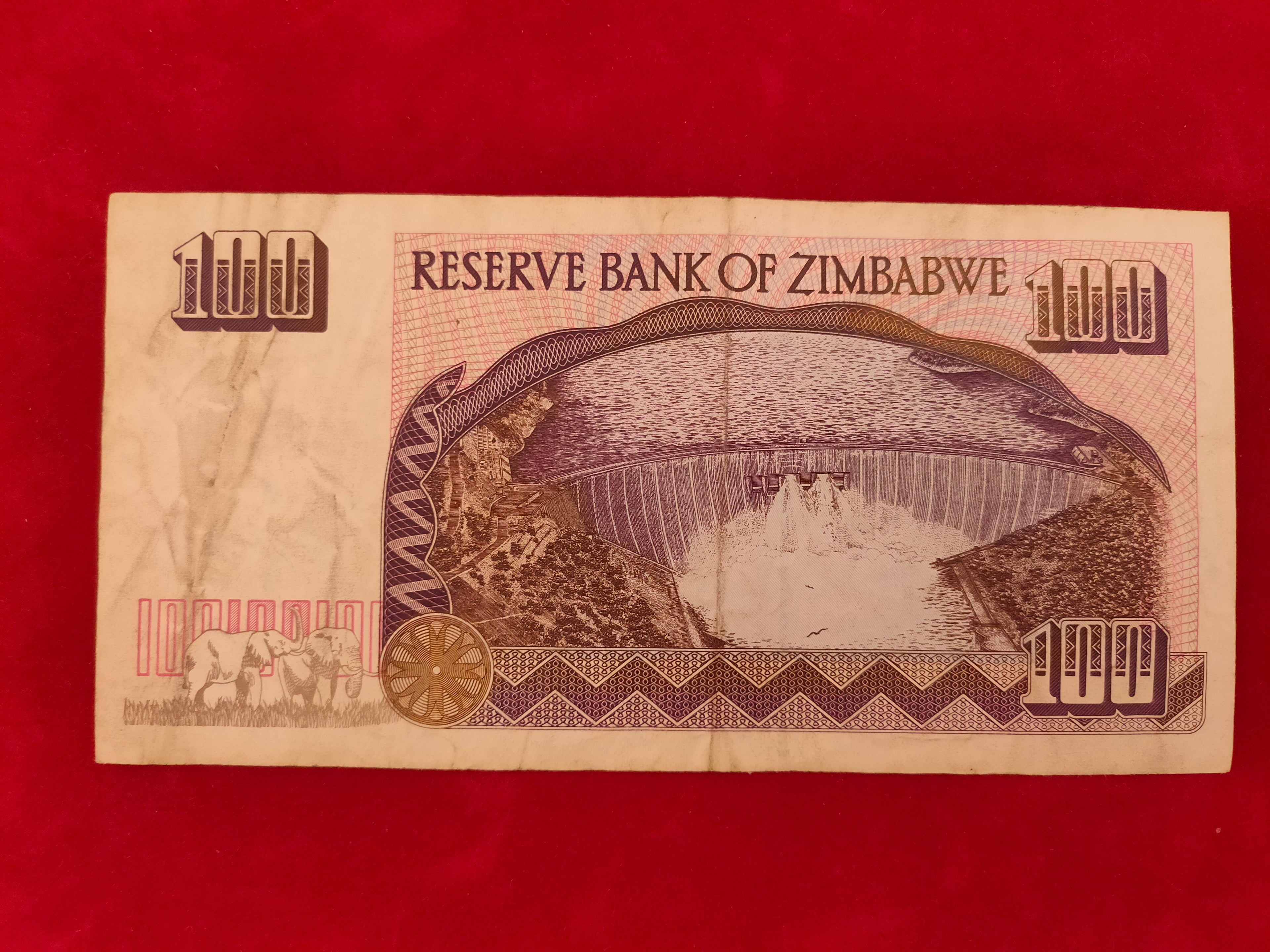 RESERVE BANK OF ZIMBABWE 100 DOLLARS (C368)