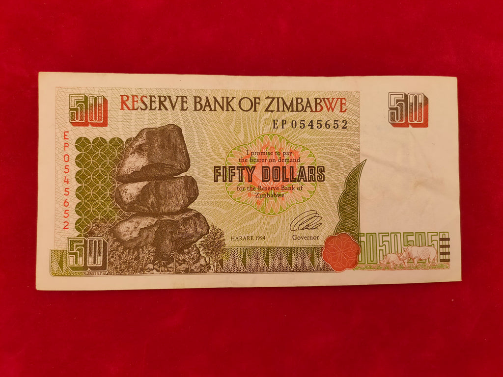 RESERVE BANK OF ZIMBABWE 50 DOLLARS (C367)