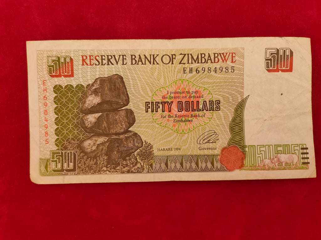 RESERVE BANK OF ZIMBABWE 50 DOLLARS (C366)