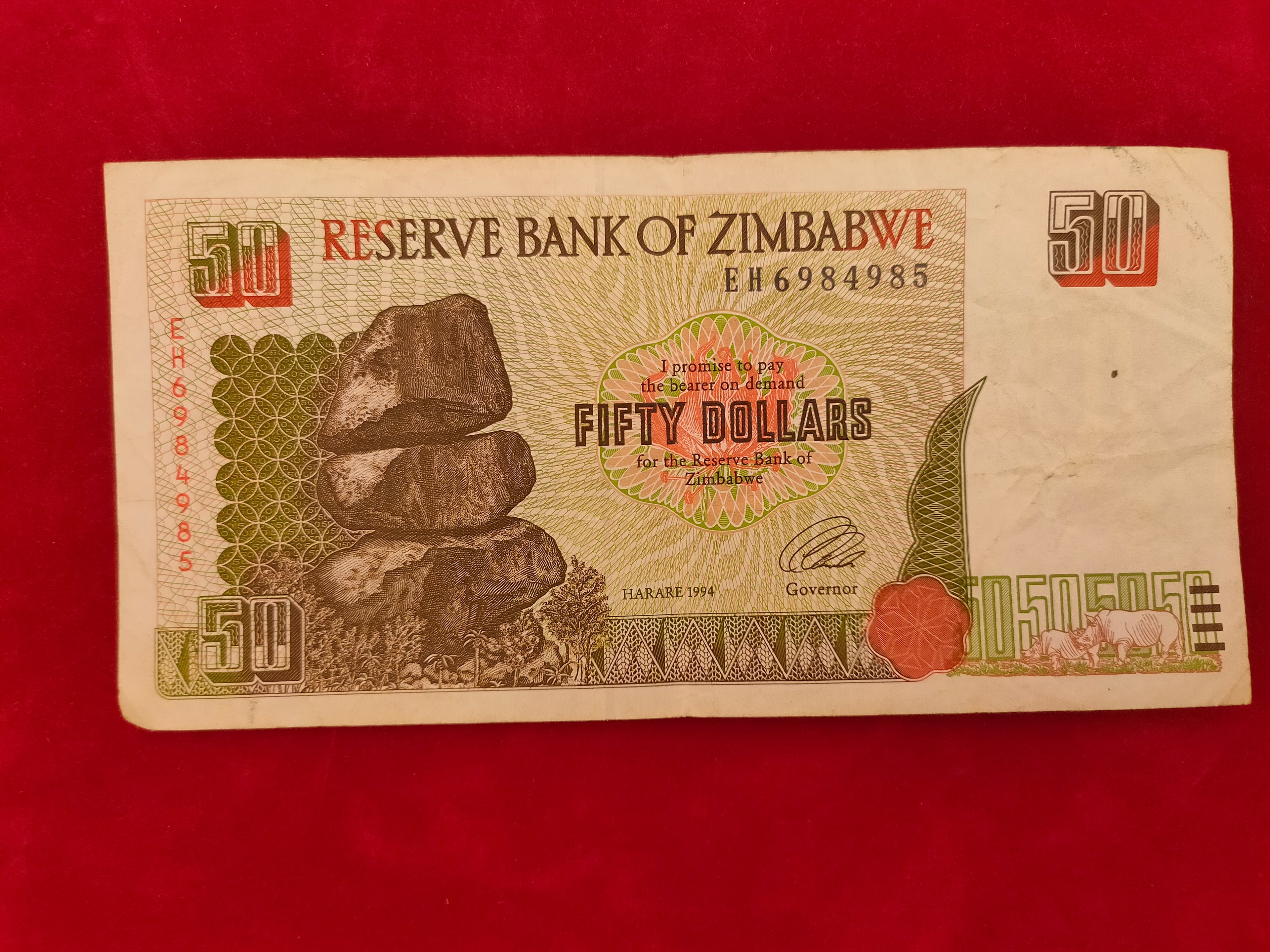 RESERVE BANK OF ZIMBABWE 50 DOLLARS (C366)