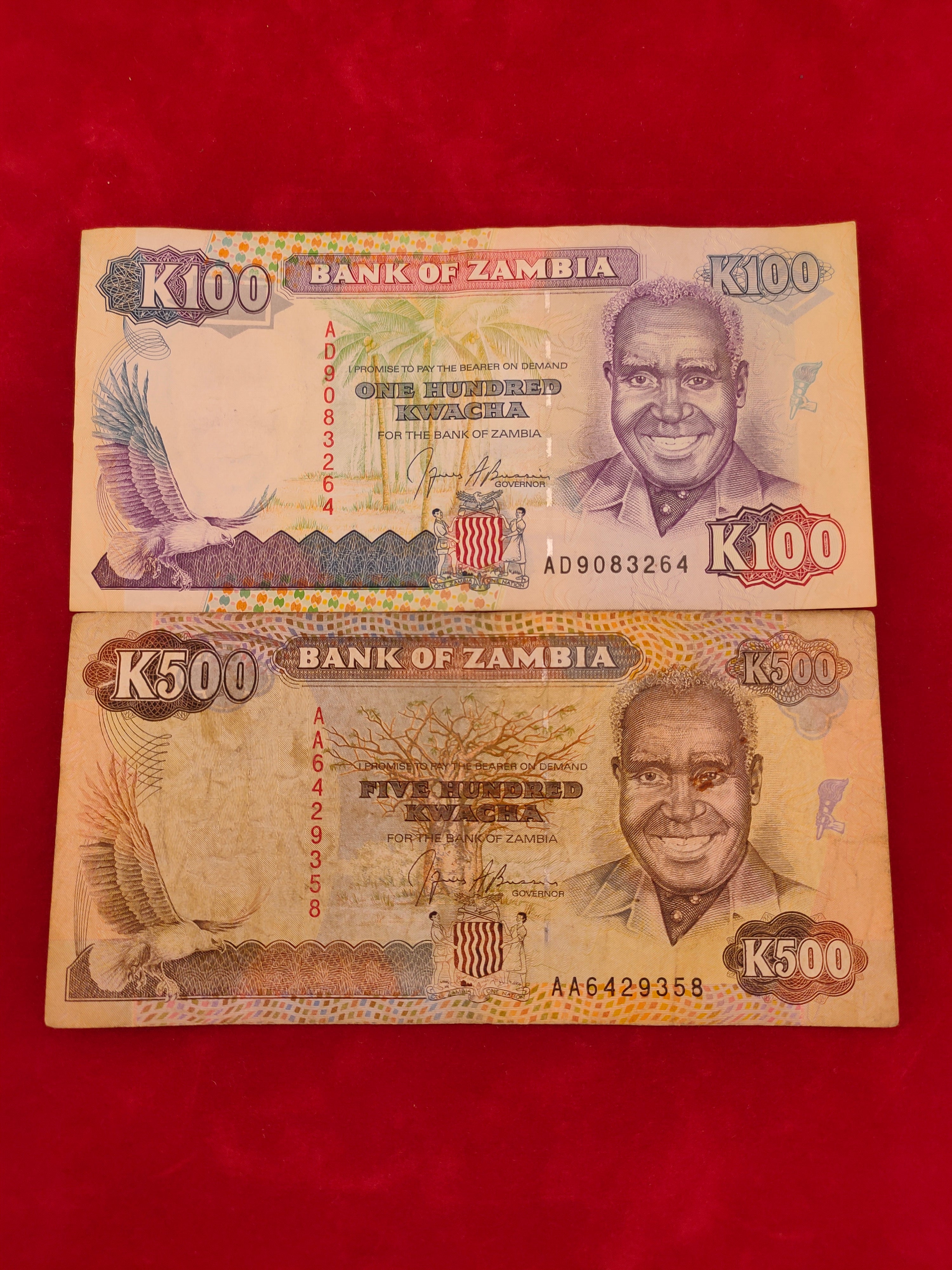 BANK OF ZAMBIA 100,500 KWACHA (1081)