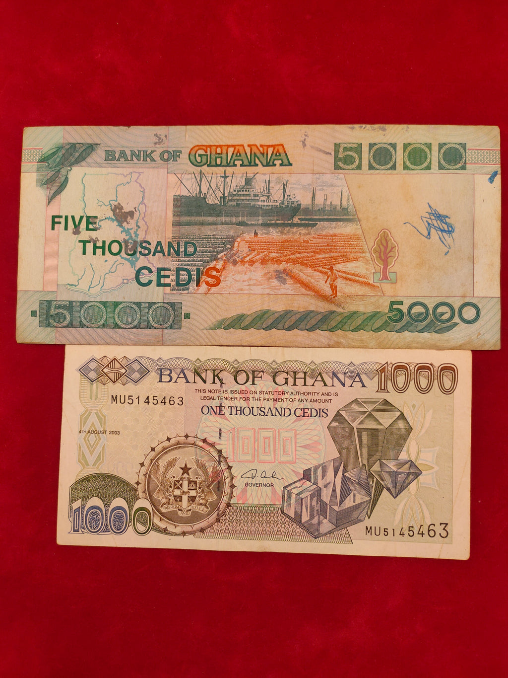 BANK OF GHANA 1000,5000 CEDIS(C525)