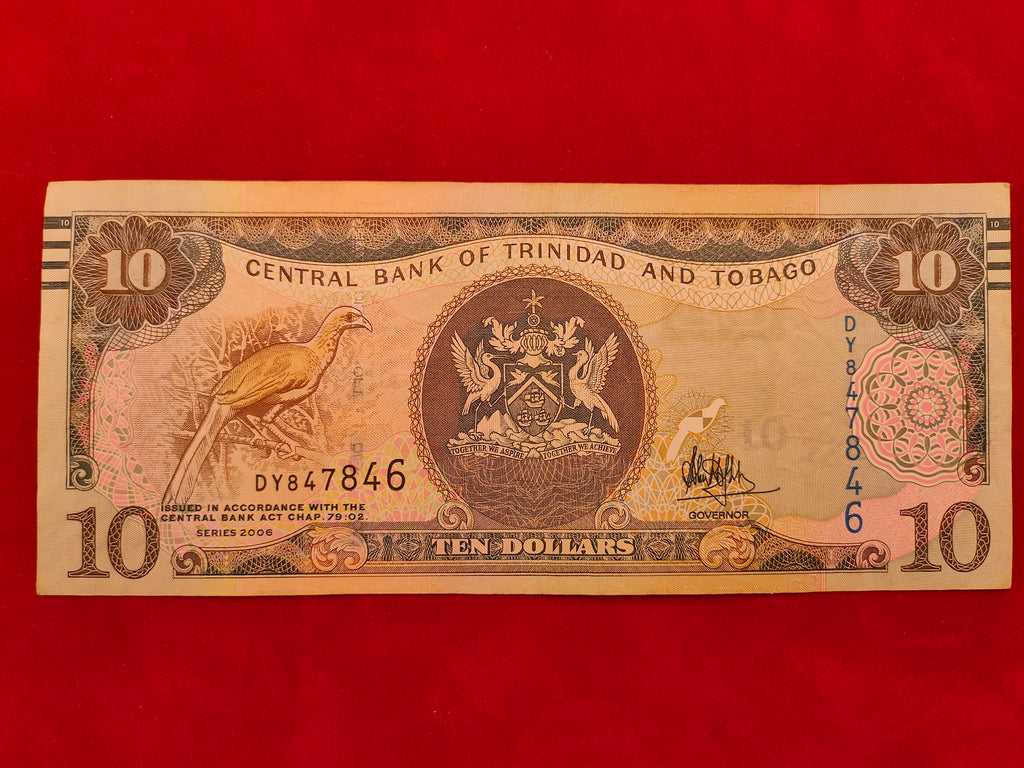 CENTRAL BANK OF TRINIDAD AND TOBAGO 10 DOLLARS (D201)